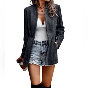 Front longsleeve blazer jacket new Med